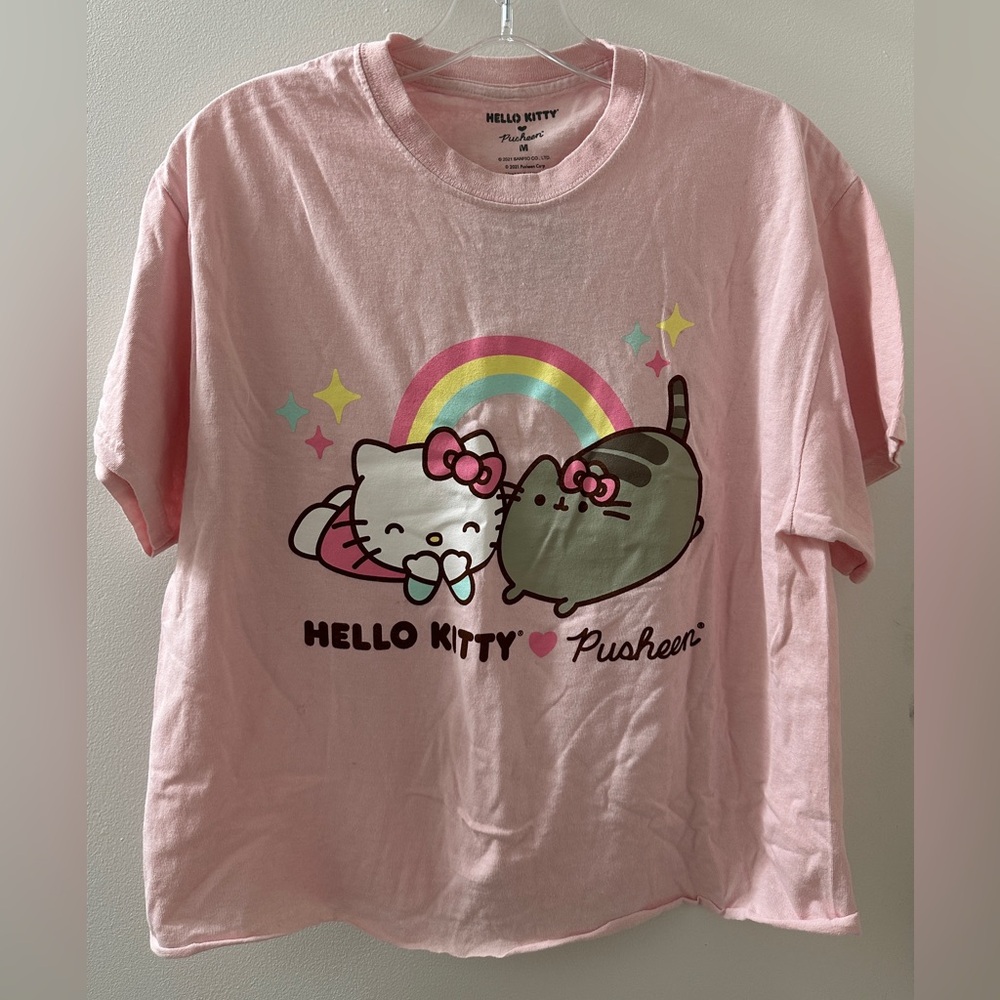 Pusheen & Hello Kitty Pink Kids T-Shirt